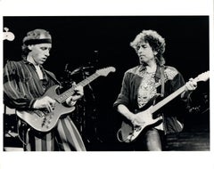 Bob Dylan Playing on Stage With Dire Straits Vintage Original Photograph
