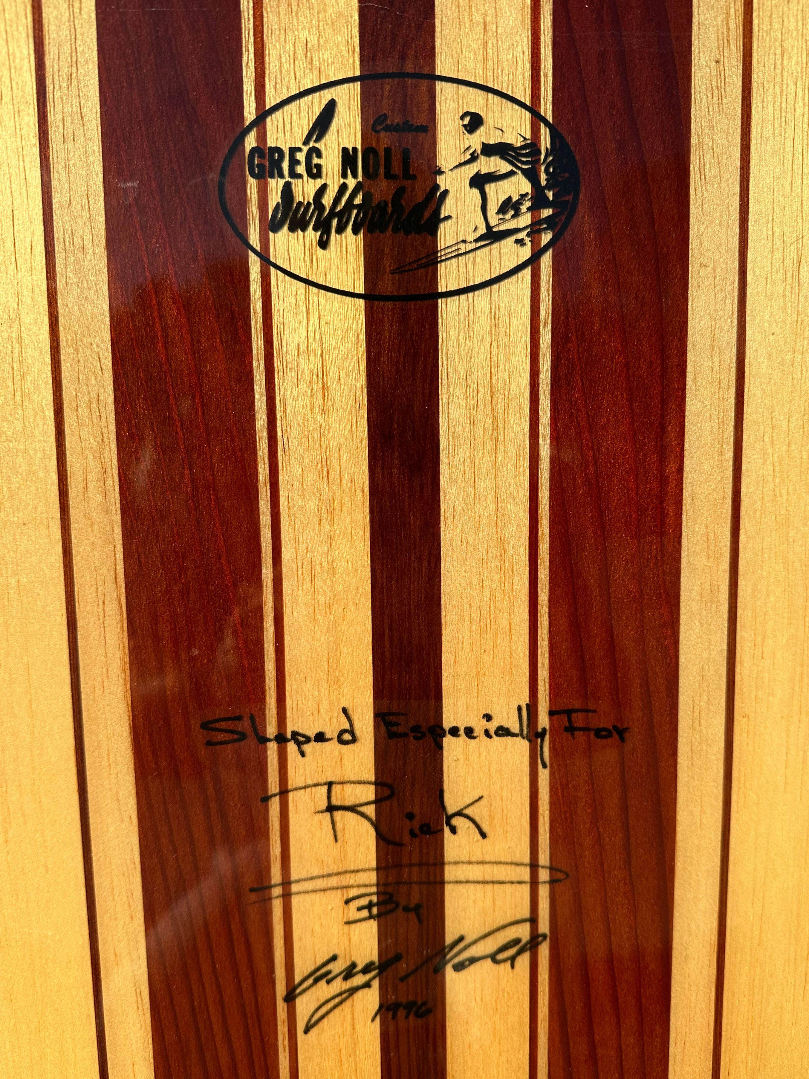 Greg Noll Balsa de secoya  Tabla de surf Hot Curl Fibra de vidrio en venta