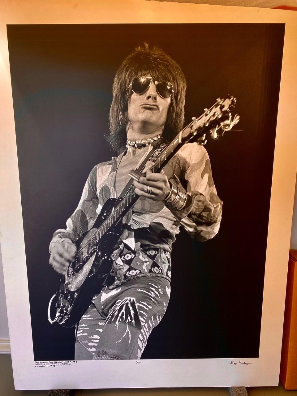 Greg Papazian Black and White Photograph - Ron Wood