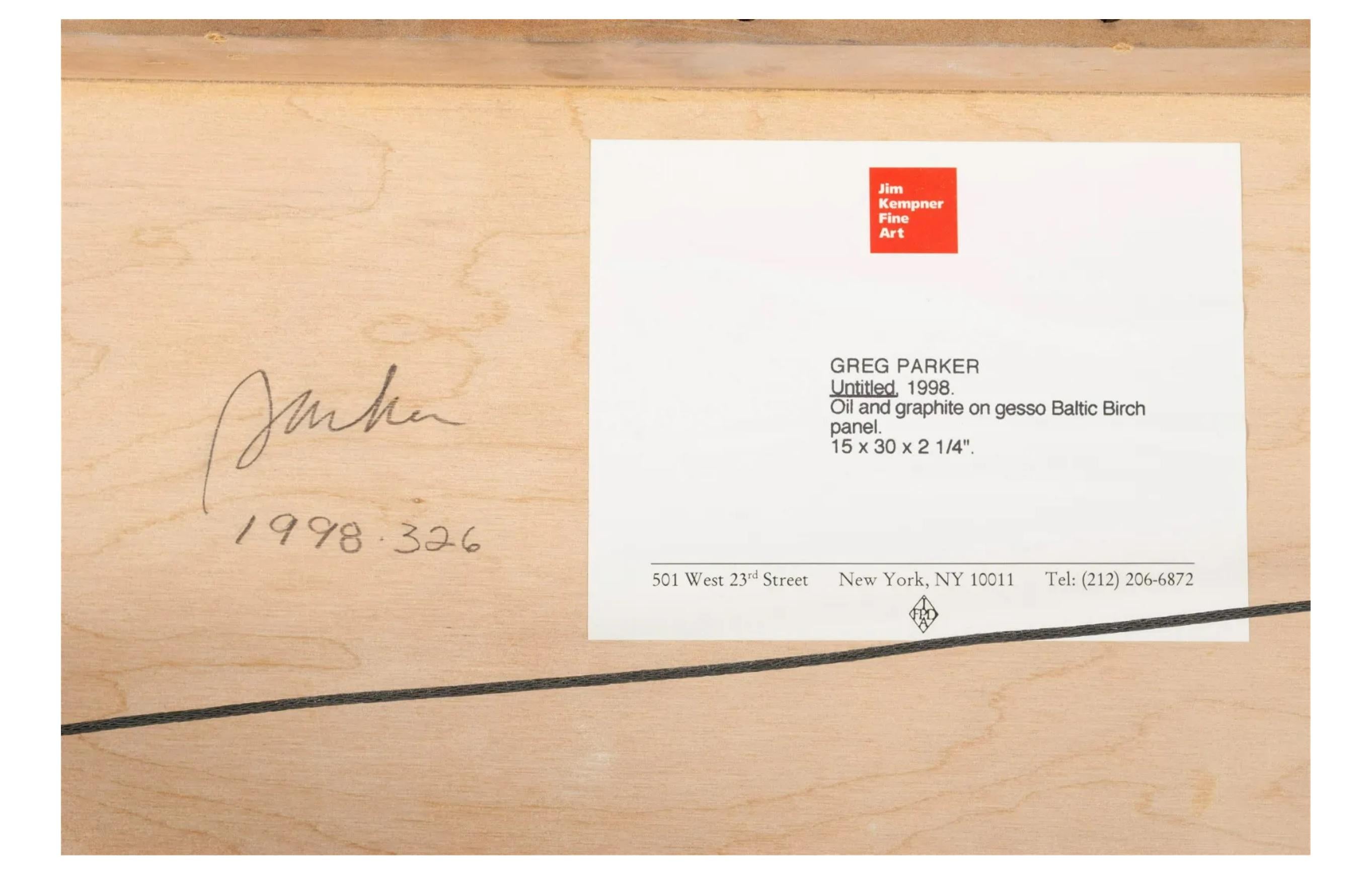 Fin du 20e siècle Greg Parker, Sans titre, 1988 ; Graphite et huile sur panneau en gesso en vente