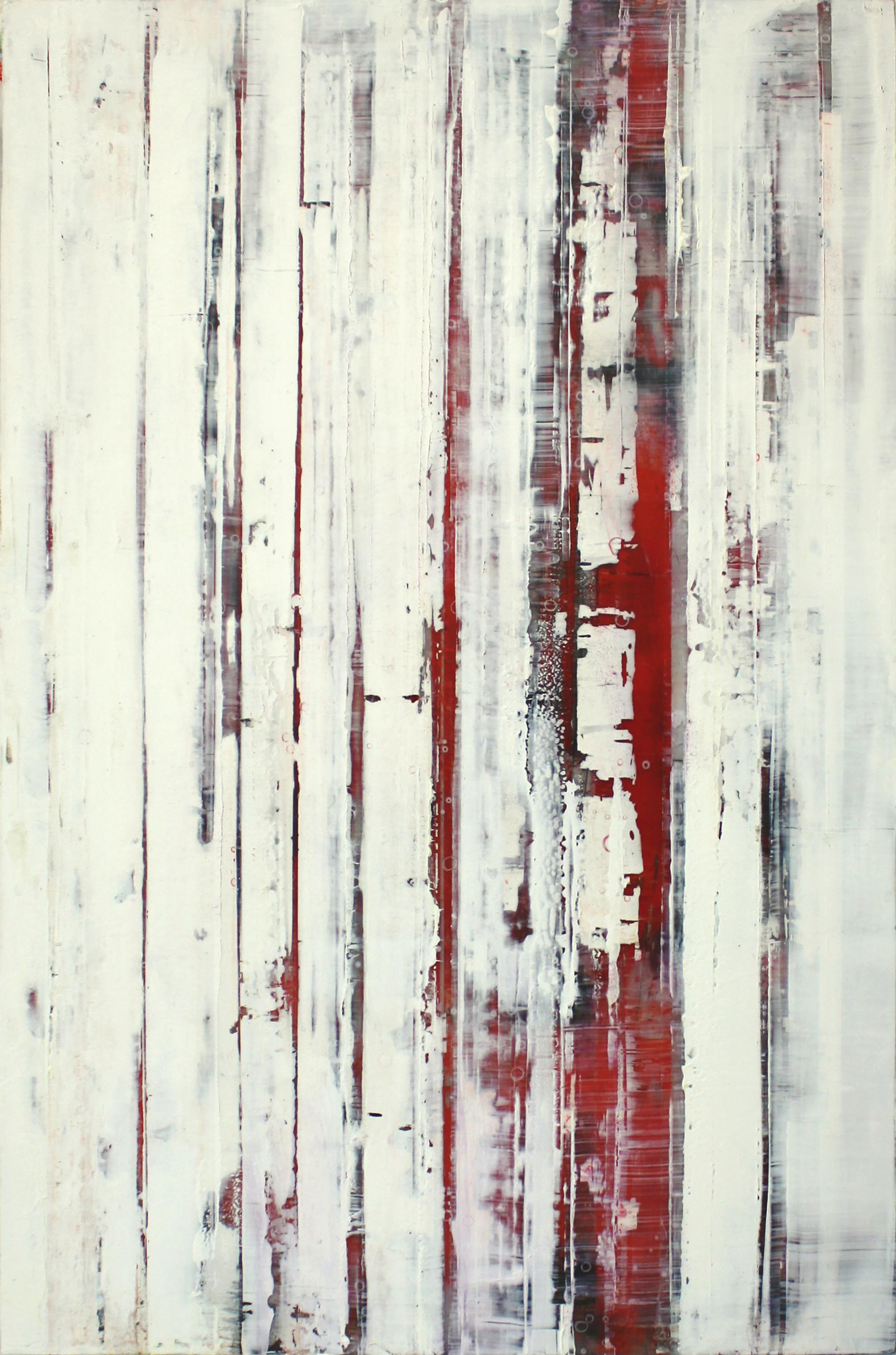 Parallel Layers 17, Red - Mixed Media Art by Greg Ragland
