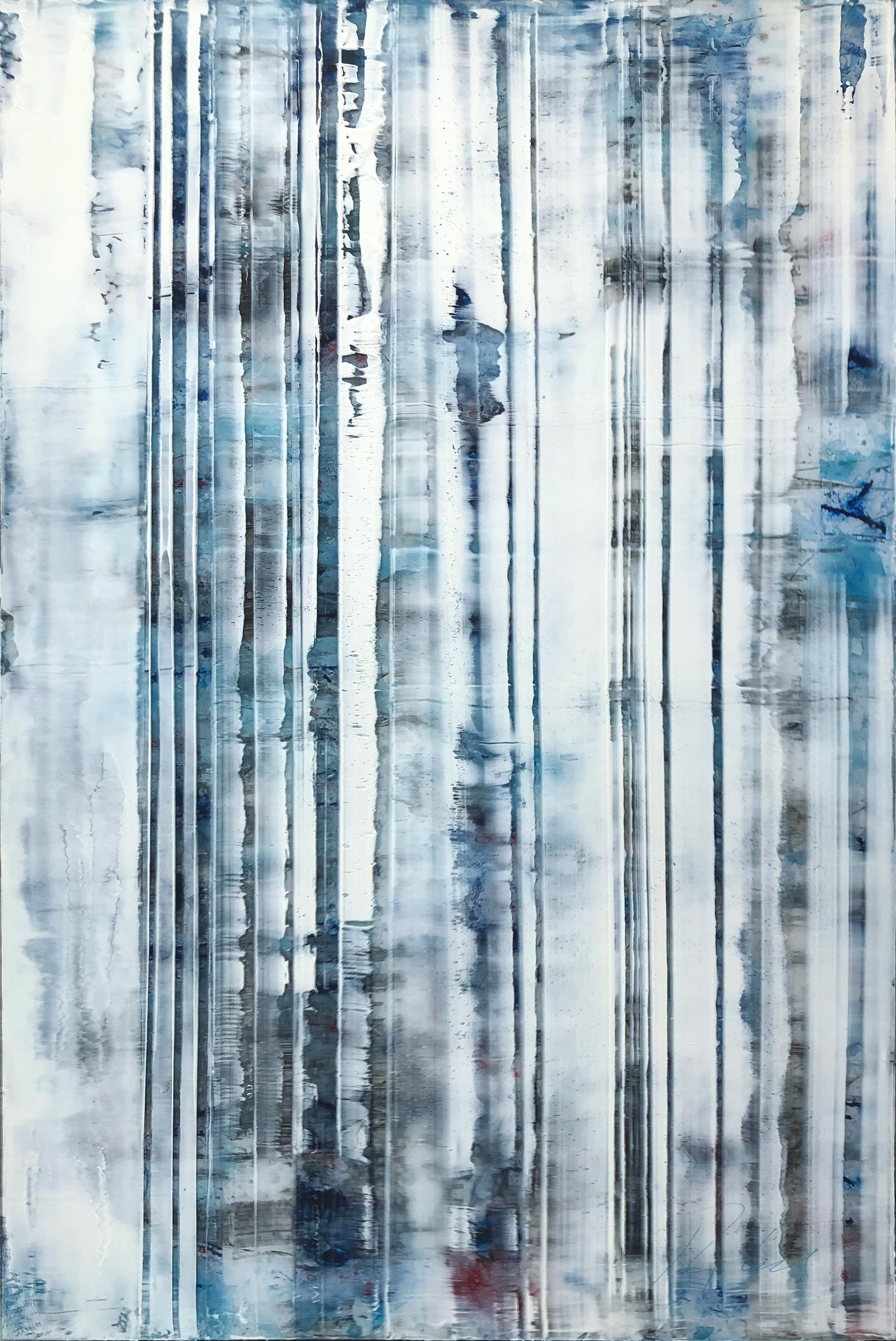 Parallel Layers 18 Blue - Mixed Media Art by Greg Ragland