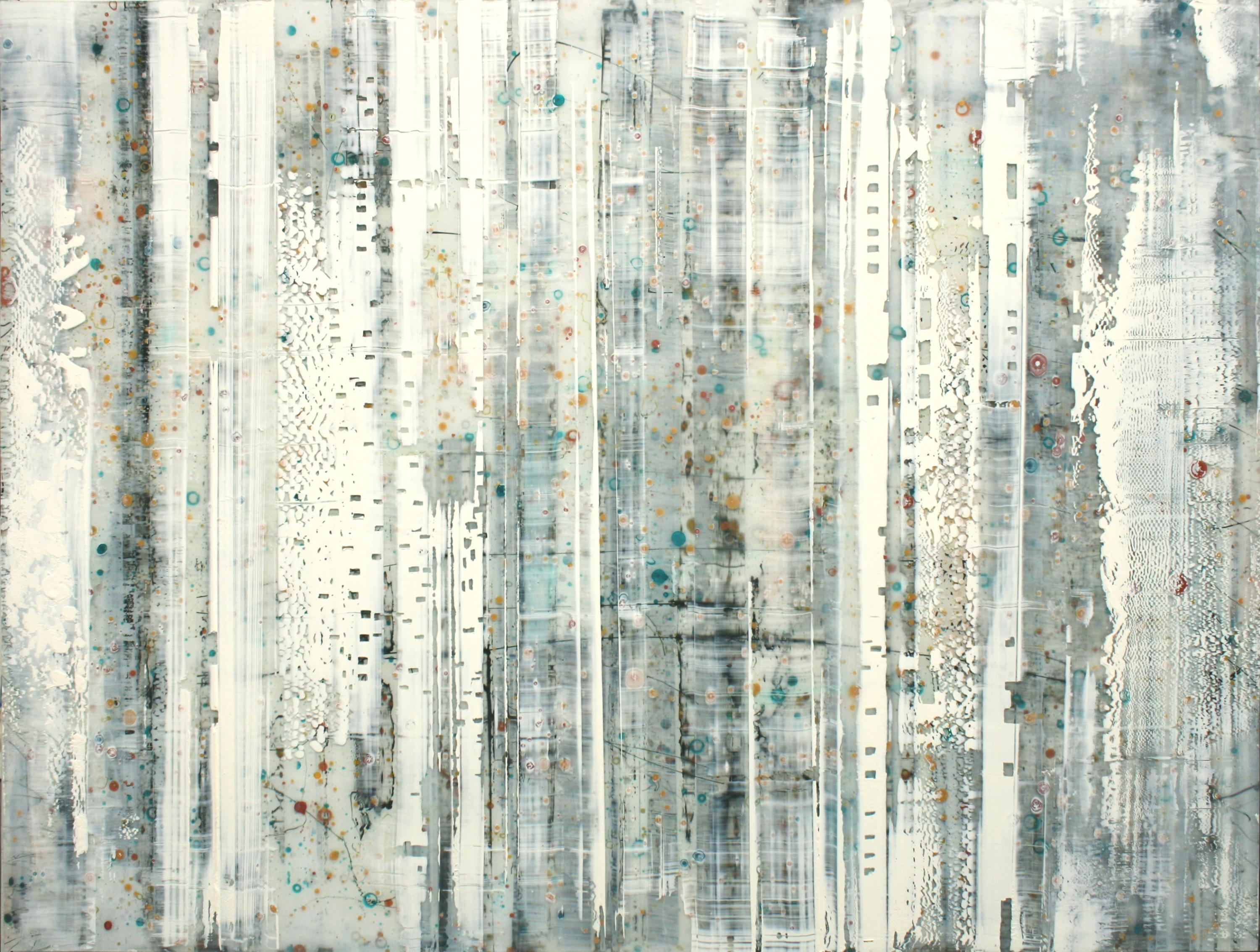 Greg Ragland Landscape Painting - Parallel Layers 3, Celeste Blue