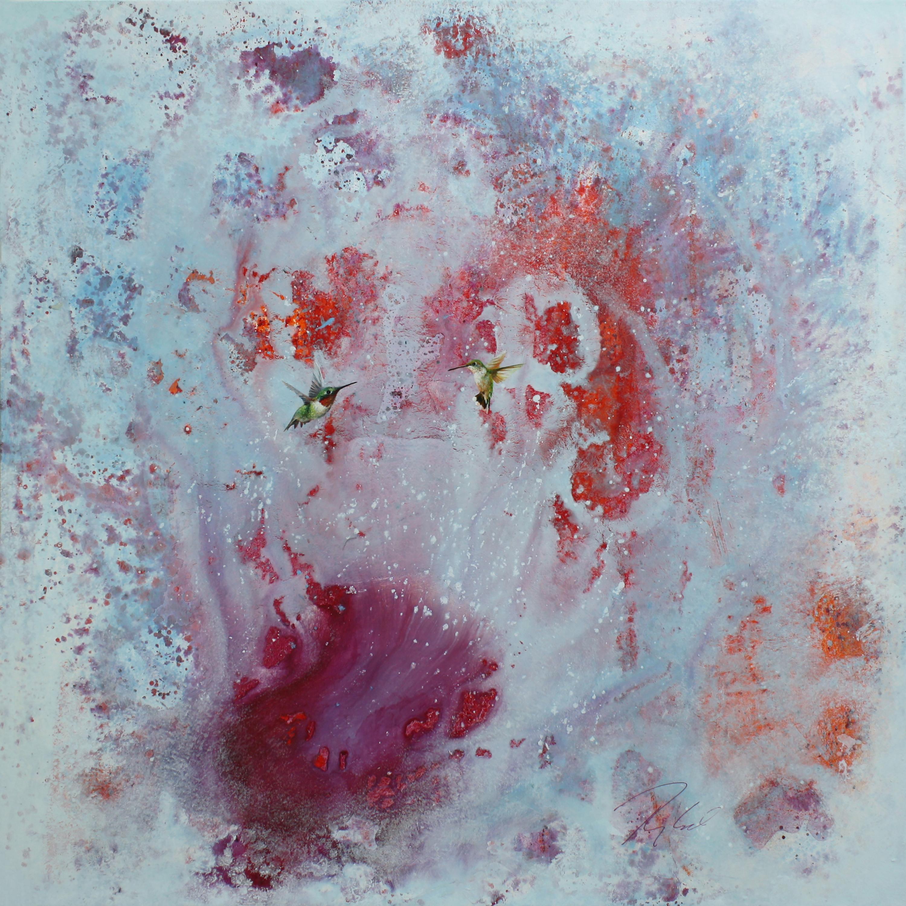 Animal Painting de Greg Ragland - Roufus Azul Rojo