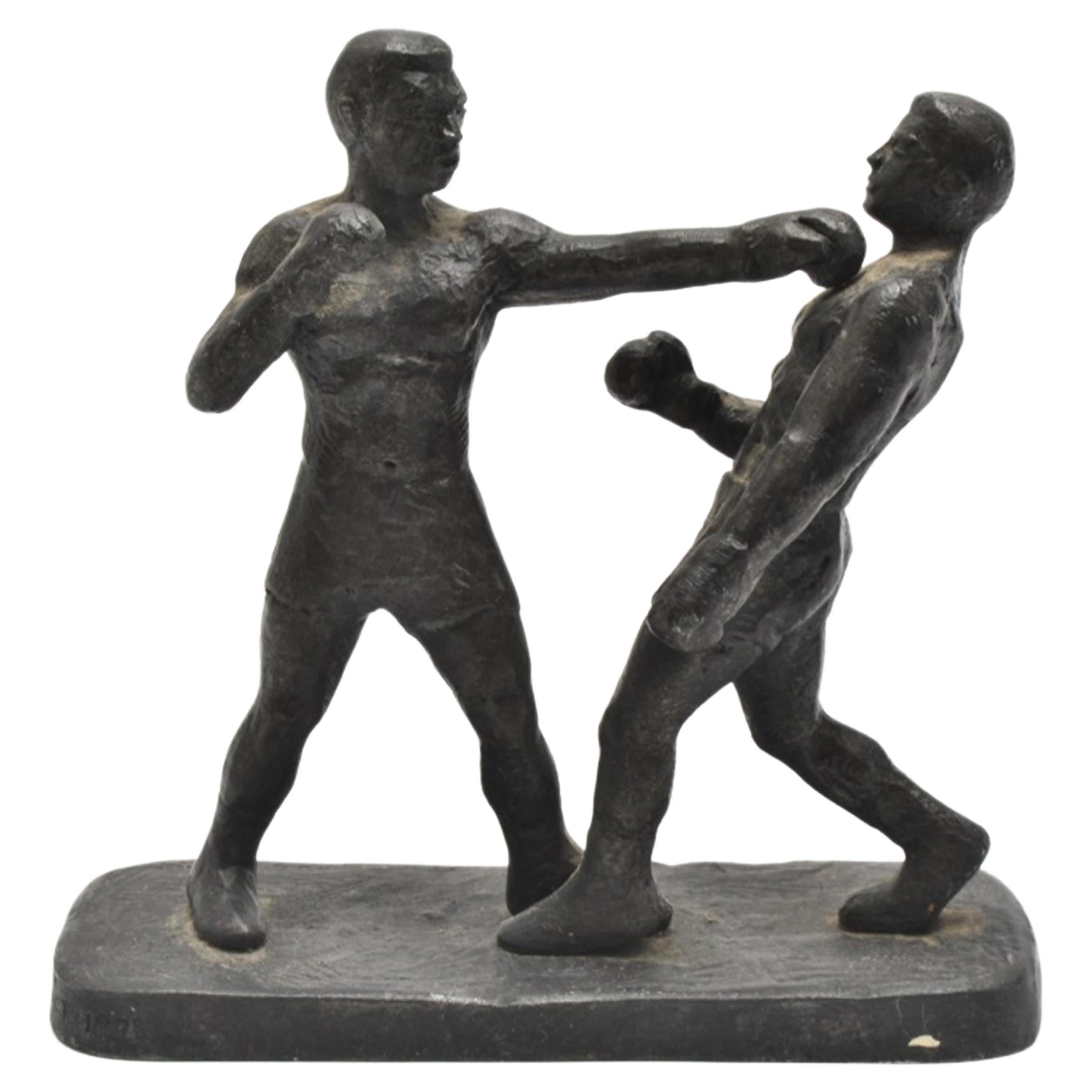 Greg Wyatt "Boxers" Modern Cast Metal Sculpture For Sale