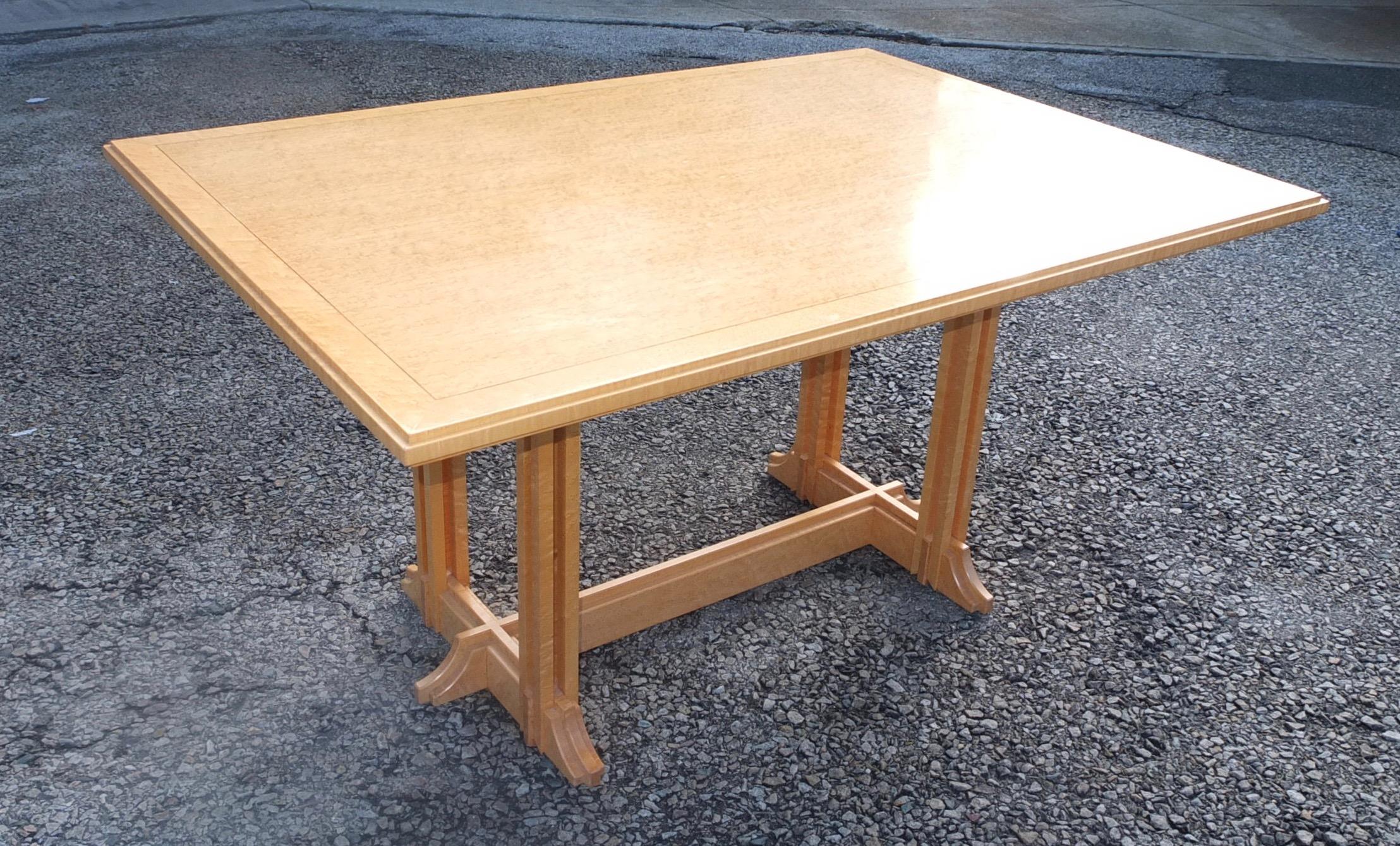 Gregg Lipton Studio Craft Trestle Table For Sale 3