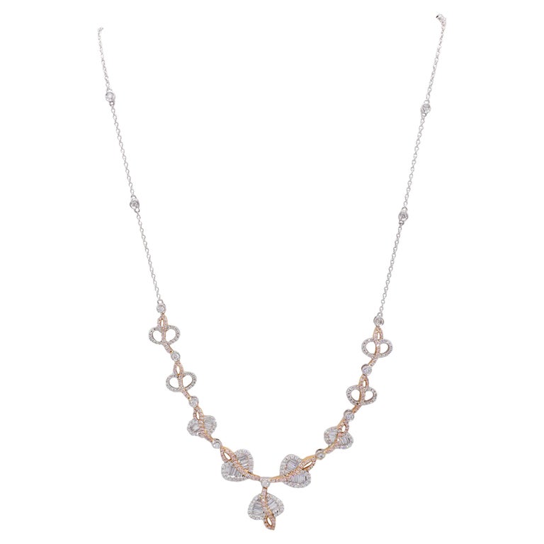 Gregg Ruth 18 Karat Pink And White Diamond Drop Necklace For Sale At Gregg ruth 18 karat pink and white diamond drop necklace for sale at