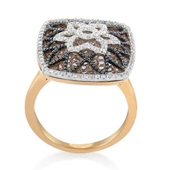 Gregg Ruth, bague fleur en or rose 18 carats et diamants