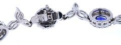 Gregg Ruth 18 Karat White Gold 17.90 Sapphire, 14.40 Total Diamond Necklace