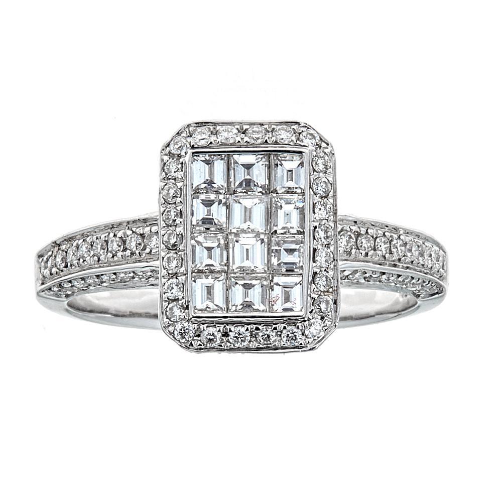 Gregg Ruth 18k White Gold 1.0 Carat Princess Cut Diamond Engagement Ring Size 6.5

A magnificent ring from renowned designer Gregg Ruth 1.0 Carat diamond ring paved round brilliant cut and Asscher Cut diamonds set in shimmering 18k white gold. The