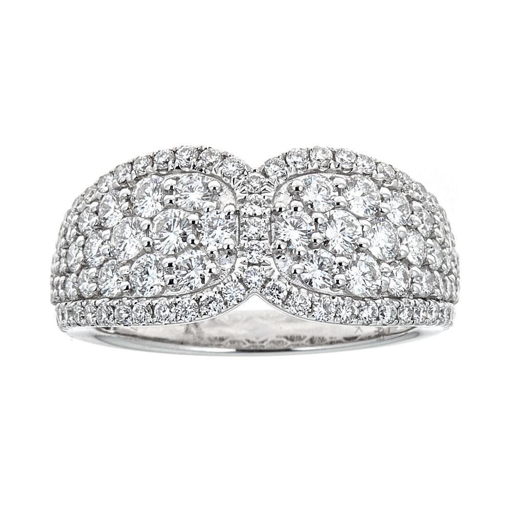 Gregg Ruth 1.60 Carat Diamond Fine 18 Karat White Gold Engagement Ring Size 6.5