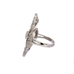 Gregg Ruth 18 Karat White Gold Diamond Lace Ring