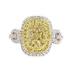 Gregg Ruth 18 Karat Yellow and White Diamond Ring