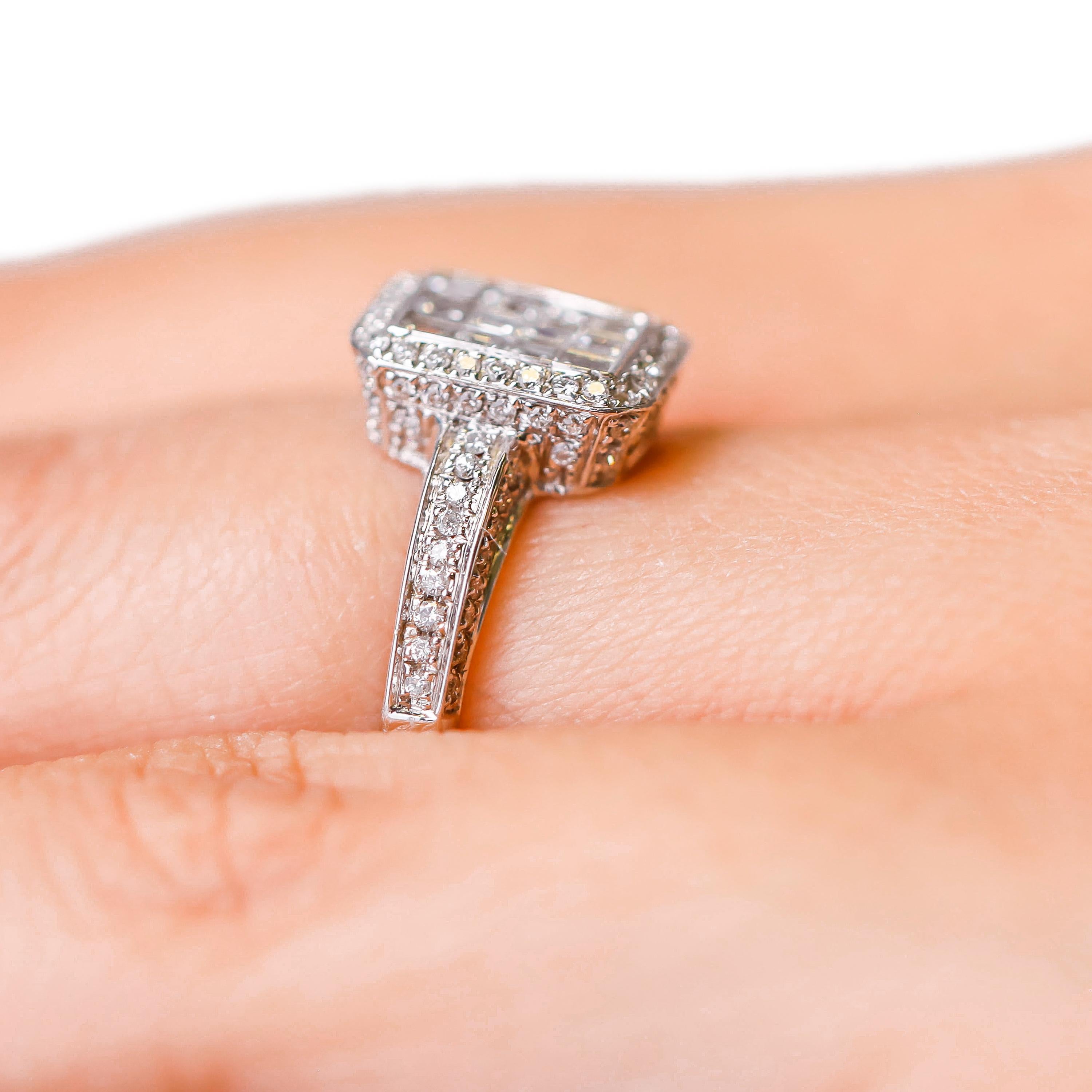 Gregg Ruth 18k White Gold 1.0 Carat Princess Cut Diamond Engagement Ring Sz 6.5 For Sale 5