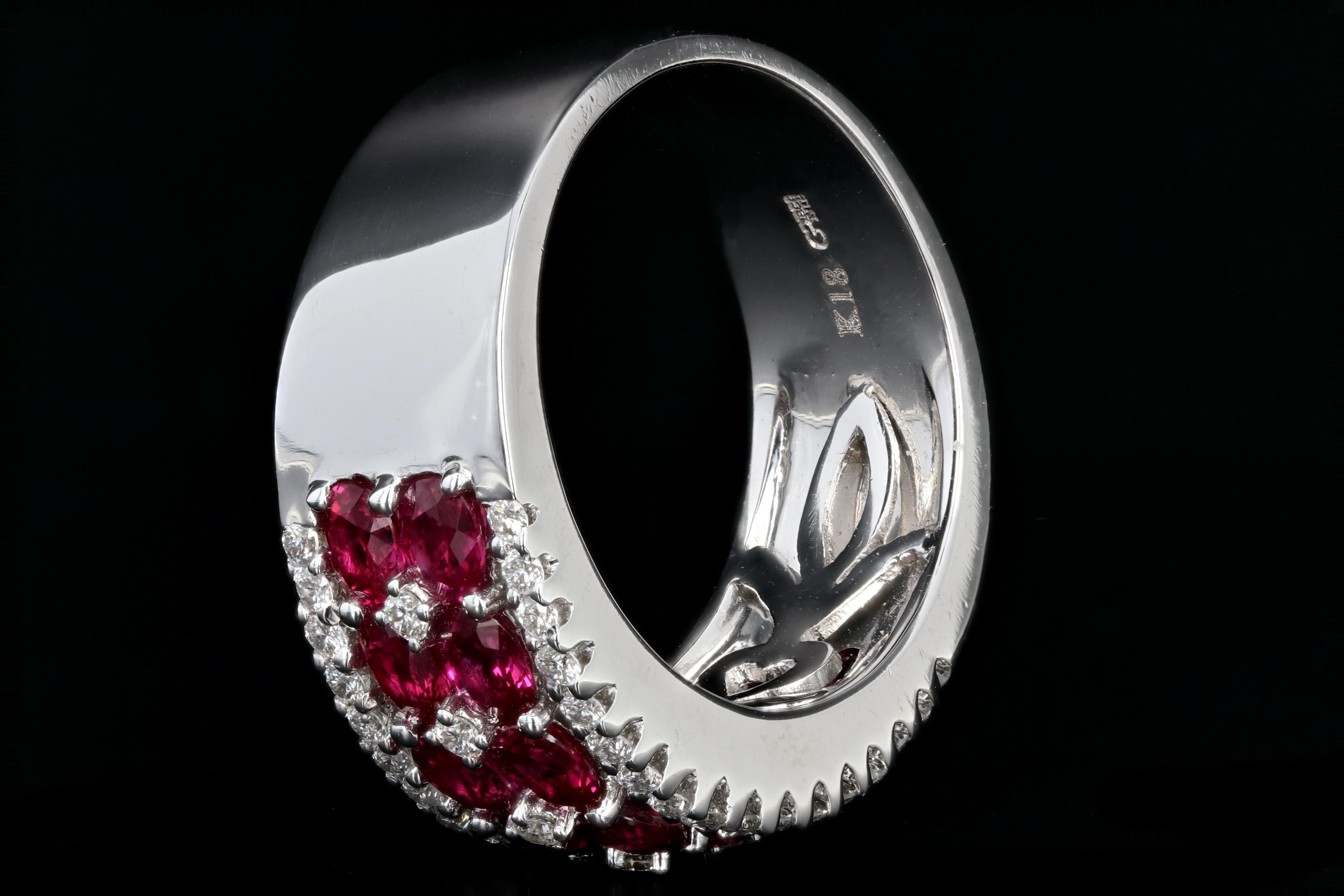 Gregg Ruth 18 Karat White Gold 2.99 Carat Ruby and Diamond Ring 3