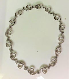 Gregg Ruth 18KW 5.66ct Diamond Necklace