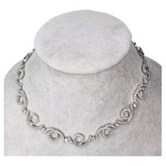 Gregg Ruth 18KW 5.66ct Diamond Necklace