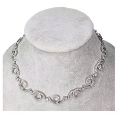 Gregg Ruth 18KW 5.66ct Diamond Necklace 