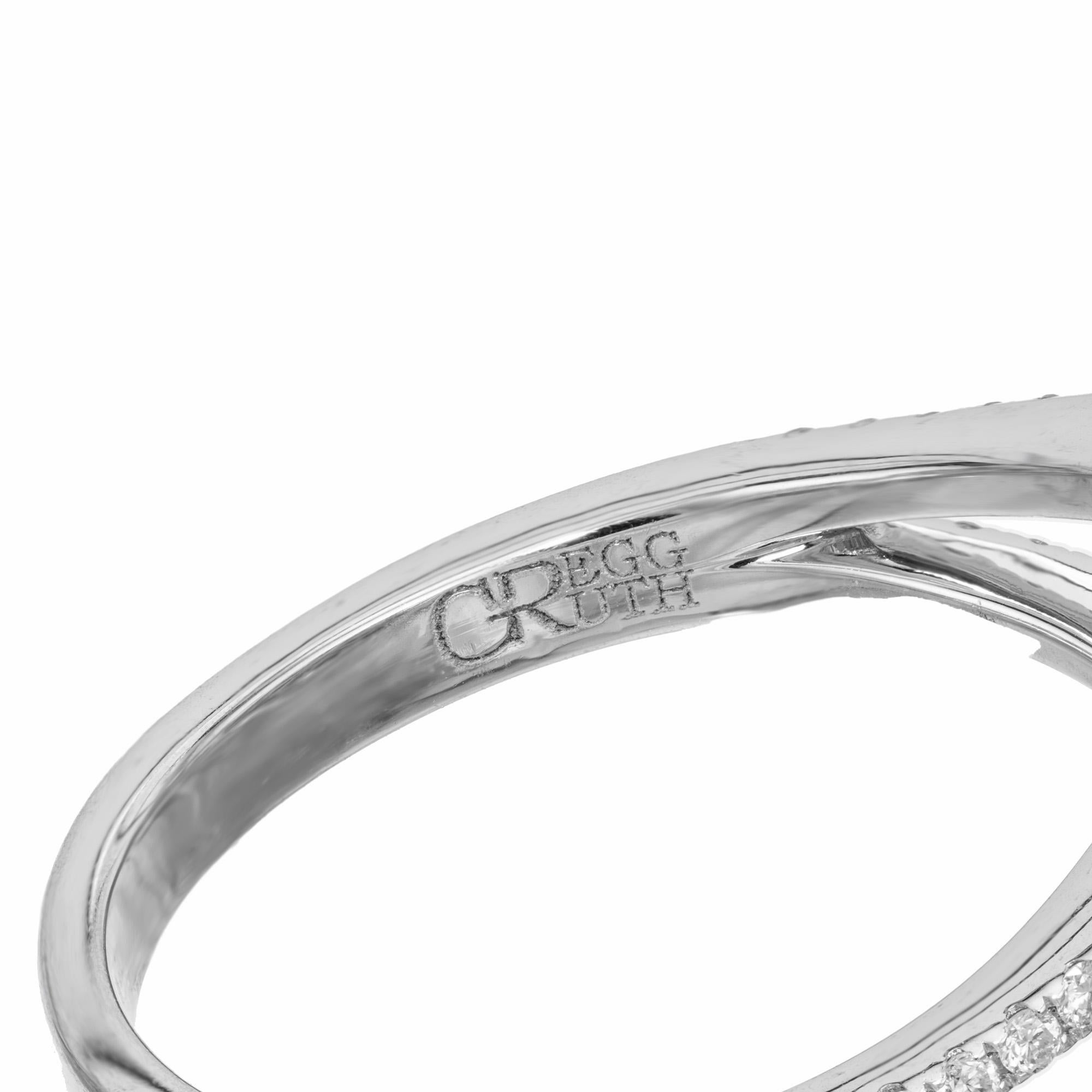 Gregg Ruth GIA Certified 1.71 Carat Emerald Diamond Halo White Gold Ring 3