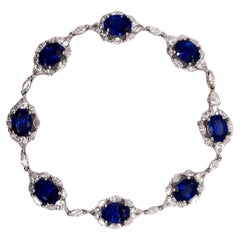 Gregg Ruth Oval Sapphire & Diamond Bracelet