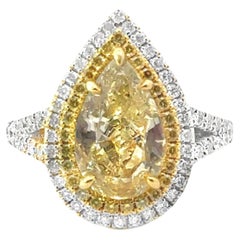 Gregg Ruth Yellow Pear Diamond Ring