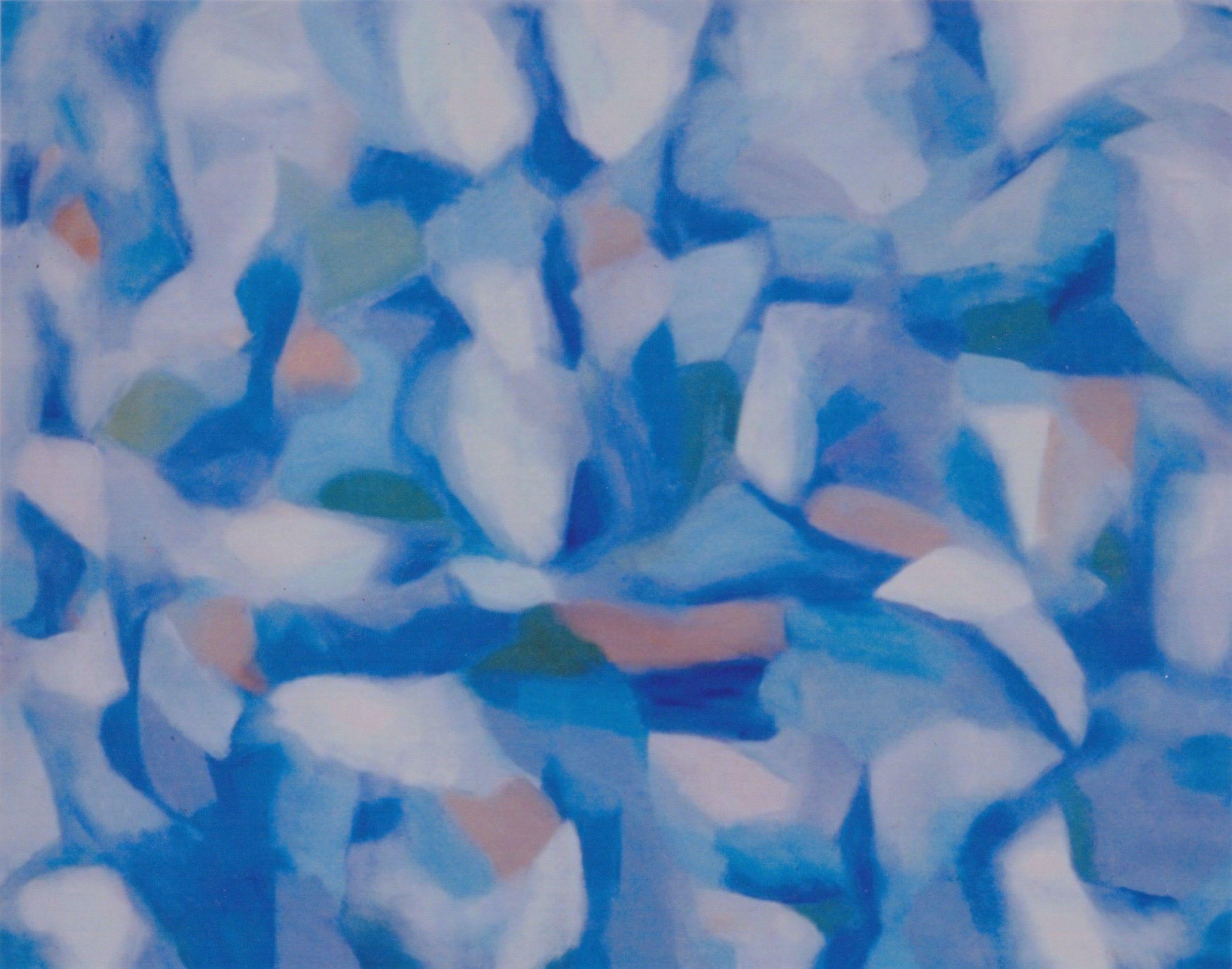 Abstract Painting Gregg Simpson - Mosaïque bleue, peinture sur toile