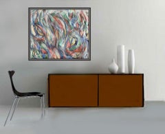 Movimento floreale-8, Pittura, Acrilico su tela