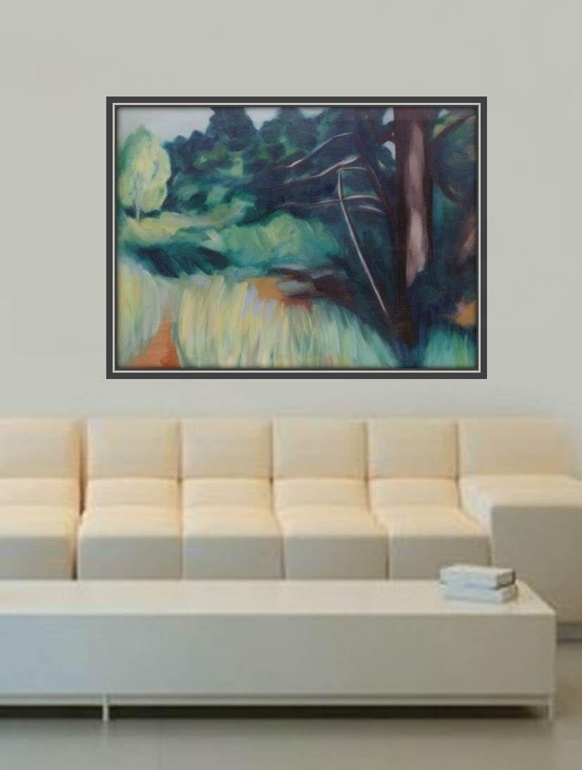 Impressions de la forêt de Fontainebleau, peinture, acrylique sur toile - Impressionnisme Painting par Gregg Simpson
