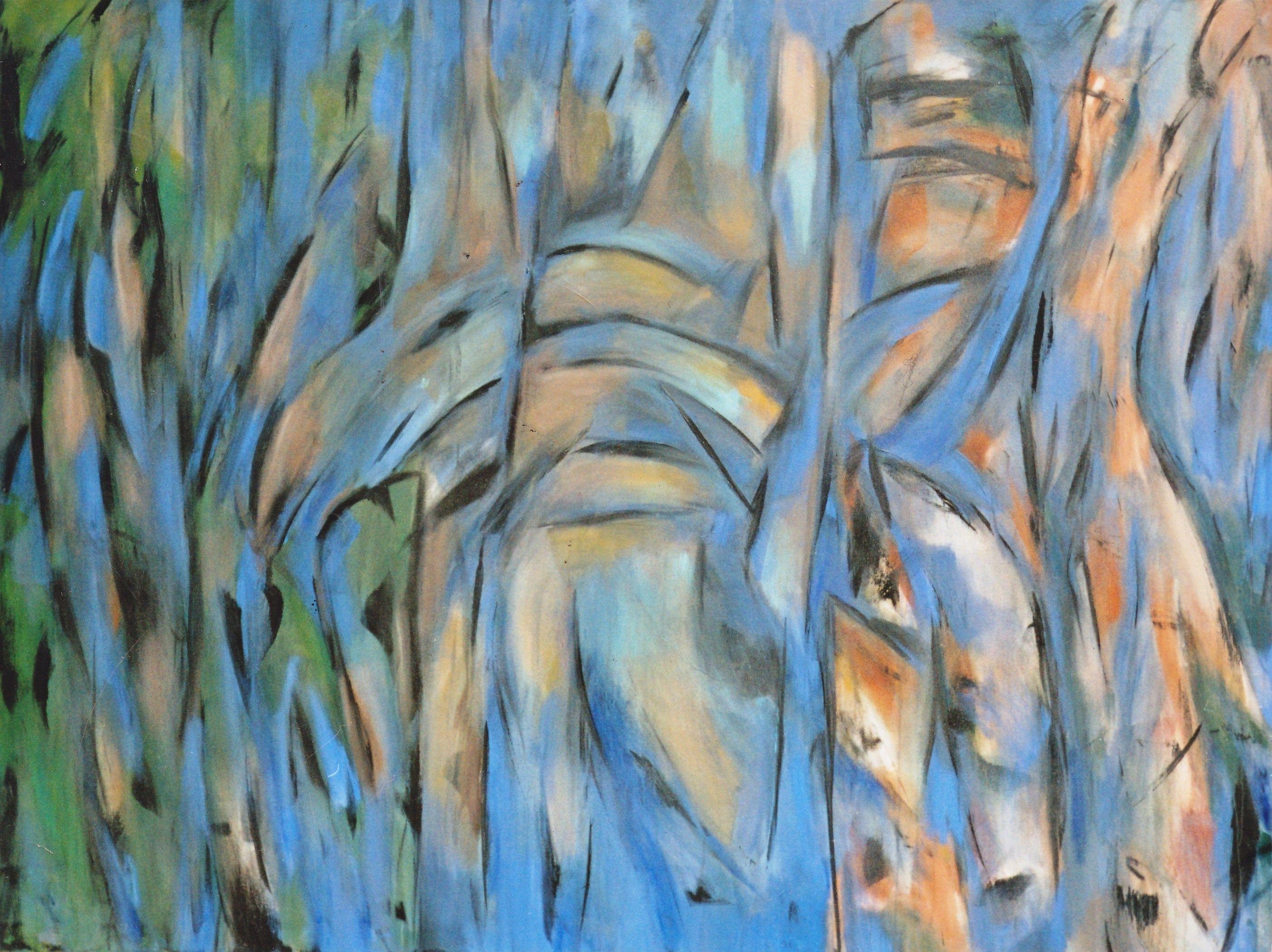 Abstract Painting di Gregg Simpson - Nel burrone, Pittura, Acrilico su tela