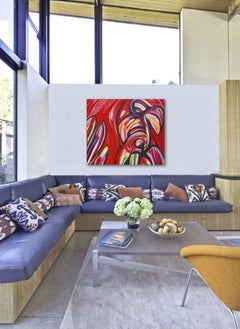 Guerrieri vulcanici, Pittura, Olio su tela