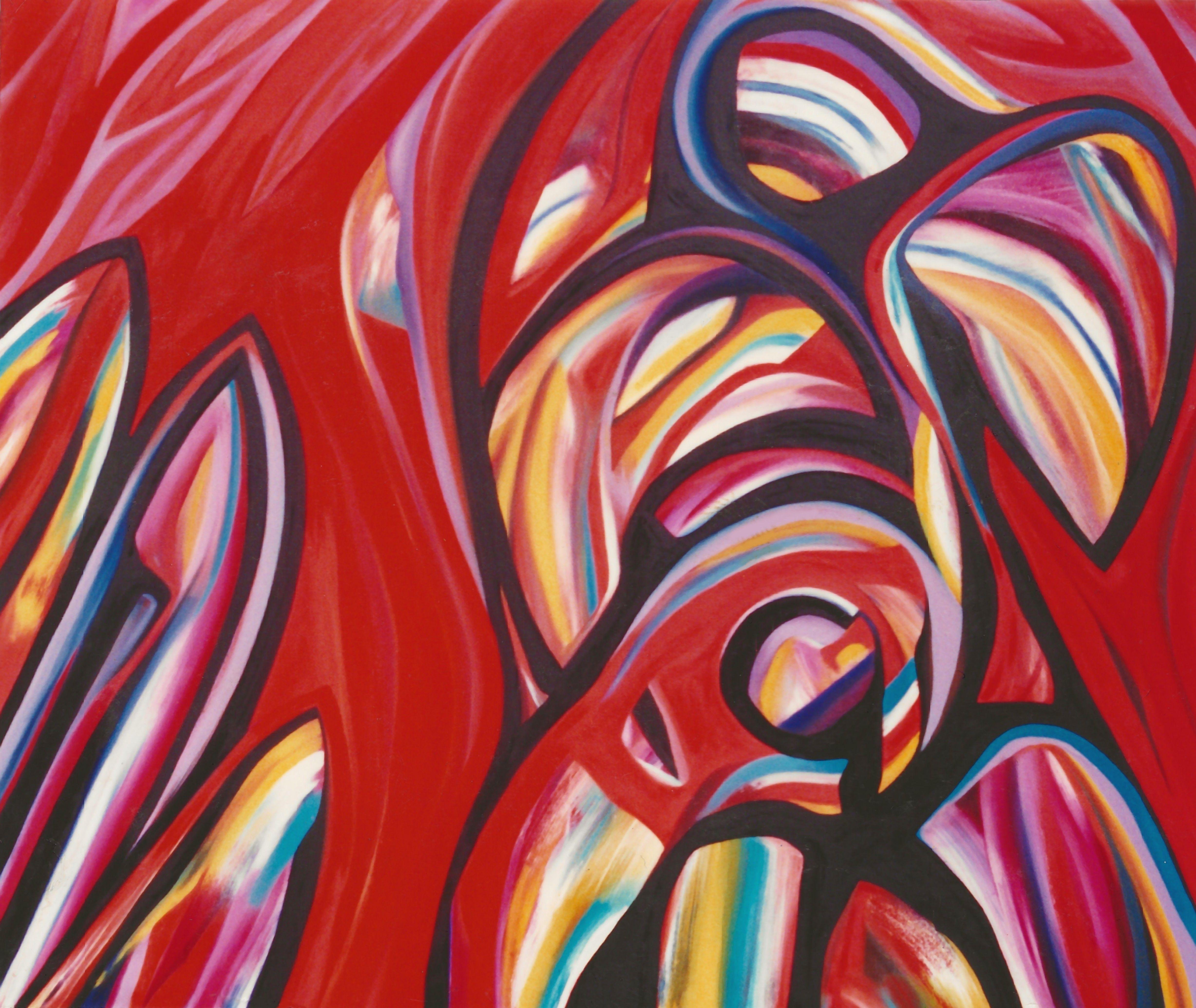Guerrieri vulcanici, Pittura, Olio su tela - Painting di Gregg Simpson