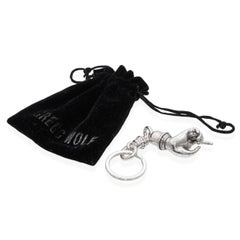 Gregg Wolf Sterling Silver Hand Motif Key Ring