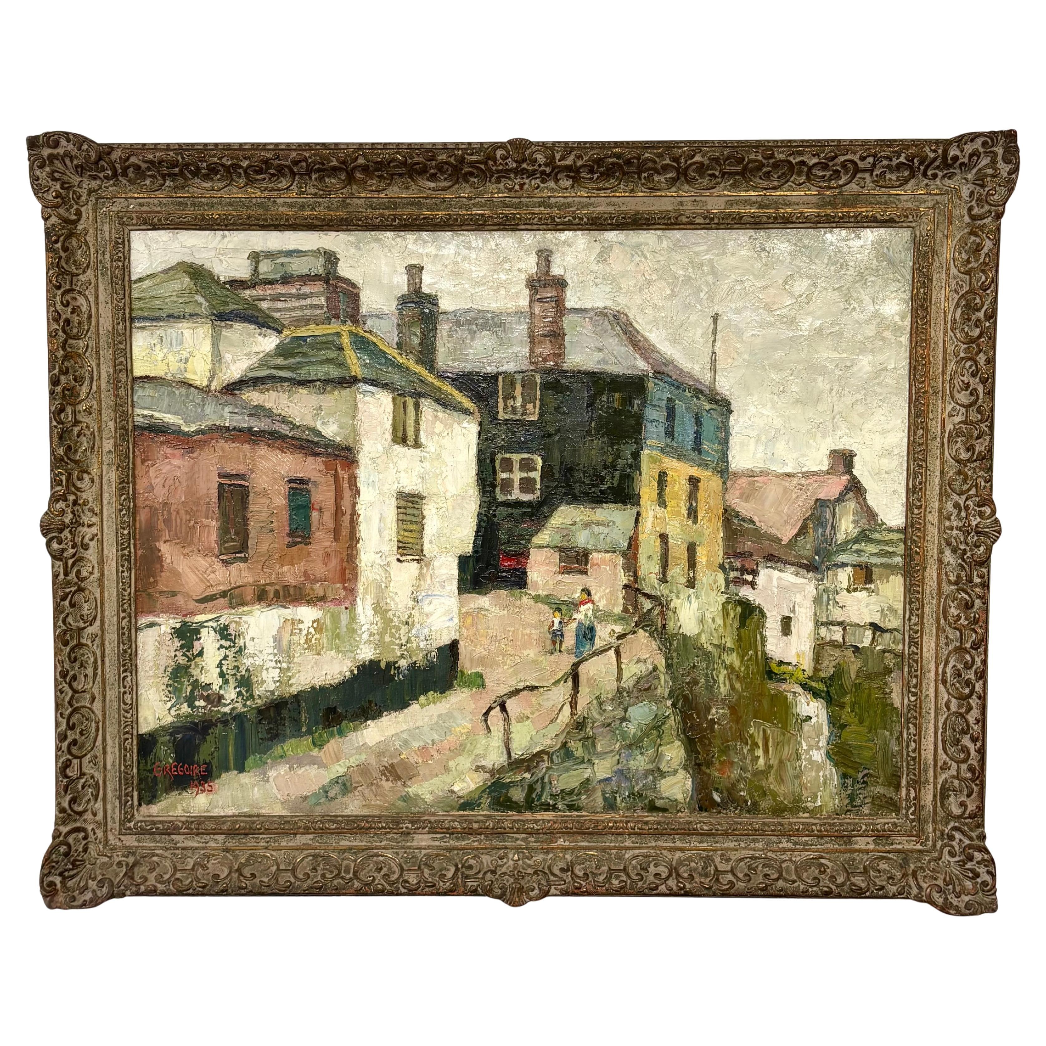 Gregoire Boonzaier (Südafrikaner 1909 - 2005) Öl auf Leinwand, 1935 von Newlyn im Angebot