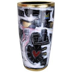 Gregoire Devin "Fix You" Painted Ceramic Vase