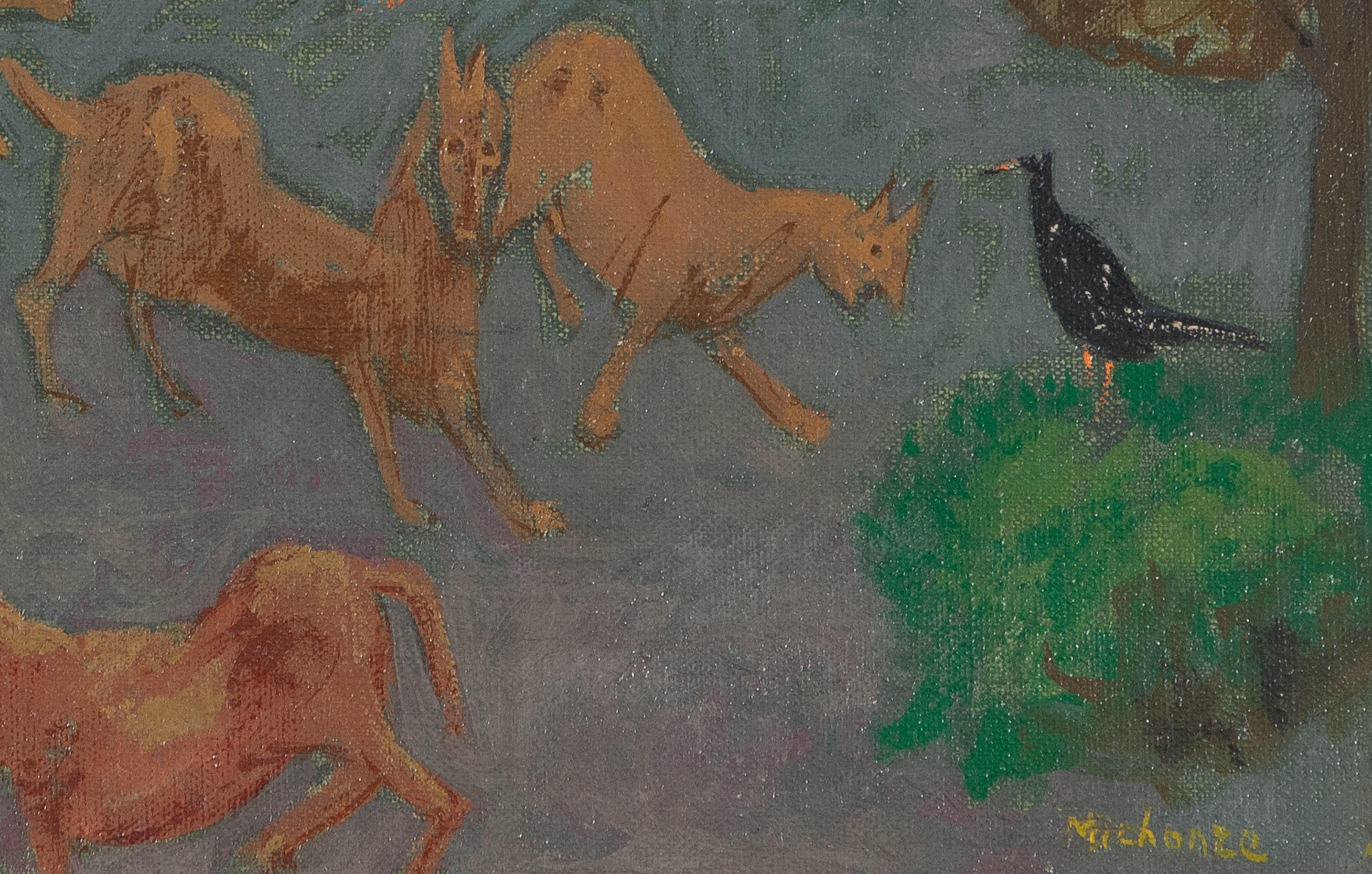 Paysage et animaux di Grégoire Michonze - Pittura di animali 4