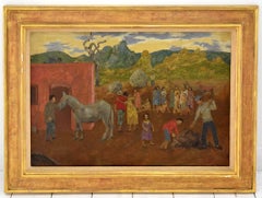 The Village with Grey Horse - Russian Ecole de Paris French