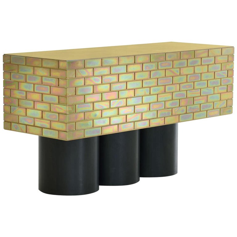 Gregor Jenkin, "A Piece of Furniture Made of Brick", Brass and Steel Sideboard 1