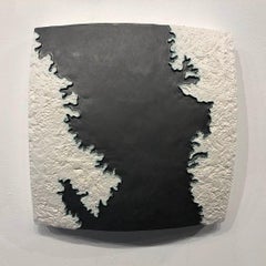 "Choke II: Davis Strait (Greenland & Canada)" - ceramic sculpture - map