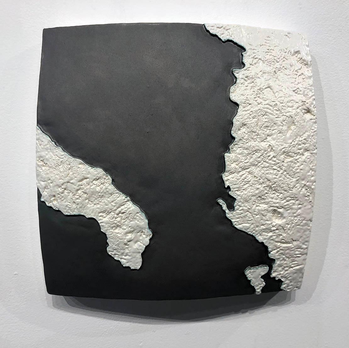 "Choke II: Otranto Strait (Italy, Albania & Greece)" - ceramic - map - Nevelson - Sculpture by Gregor Turk