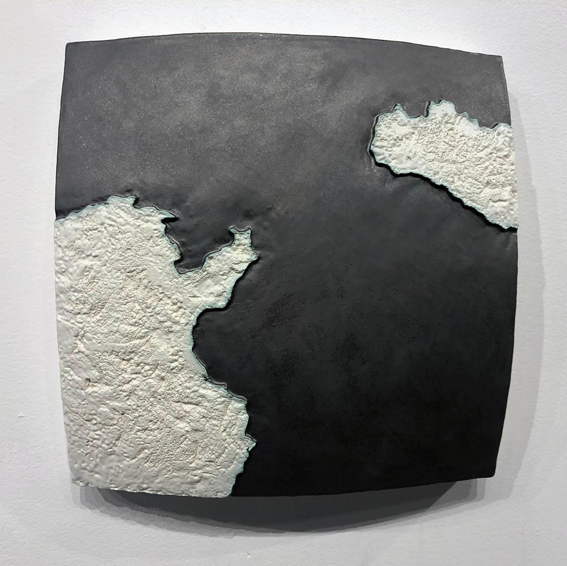 Choke II: Strait of Sicily (Tunisia & Sicily) - ceramic - map - Sculpture by Gregor Turk