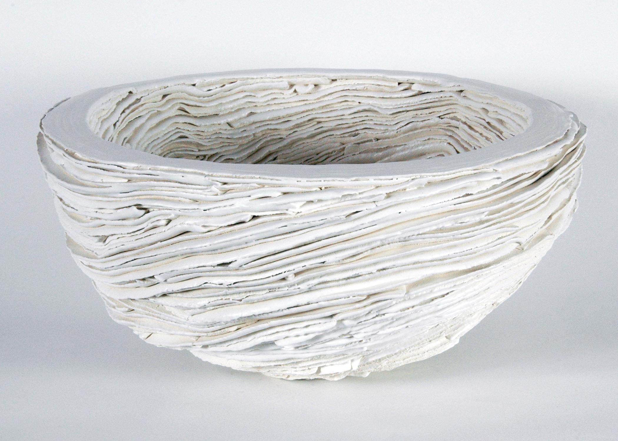 "Hemisphere Bowl" - topography - textured blow - ceramic