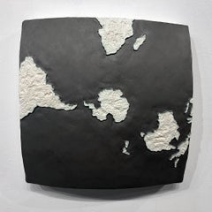 "Pierces North Hemisphere" wall sculpture - world map - ceramic - James Turrell