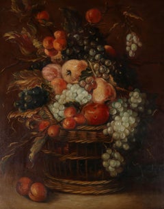 Gregorio Fernandez Henarejos – Ölgemälde, „Der Obstkorb“, 20. Jahrhundert