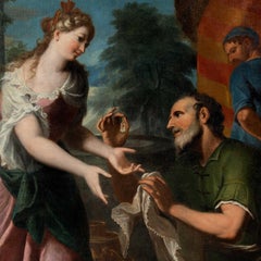 Gregorio Lazzarini (Venetian master) - 17th century Rebecca and Eliezer