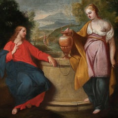 Gregorio Lazzarini (maître vénitien) - 17e Christ et Samaritaine au puits