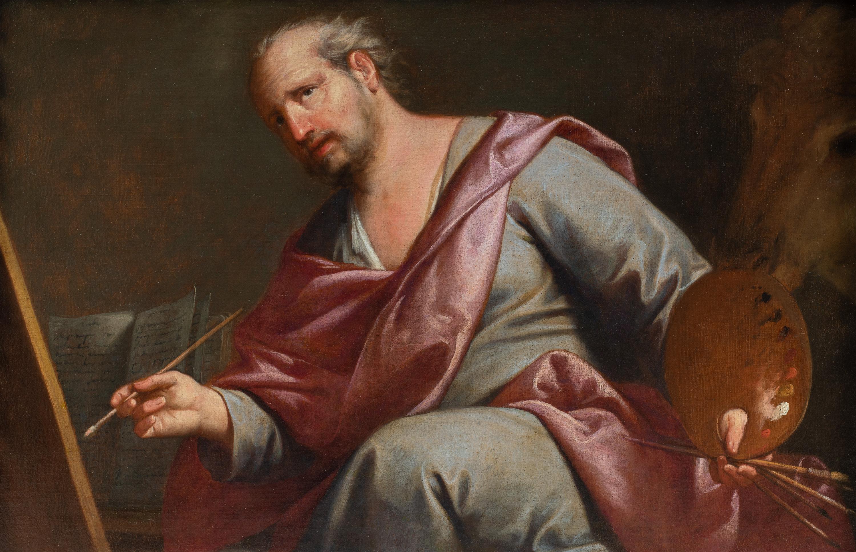Gregorio Lazzarini (maestro veneciano) - Pintura de figuras de finales del siglo XVII - Santo - Painting de Gregorio Lazzarini (Venice 1655 - Villabona Veronese 1730)