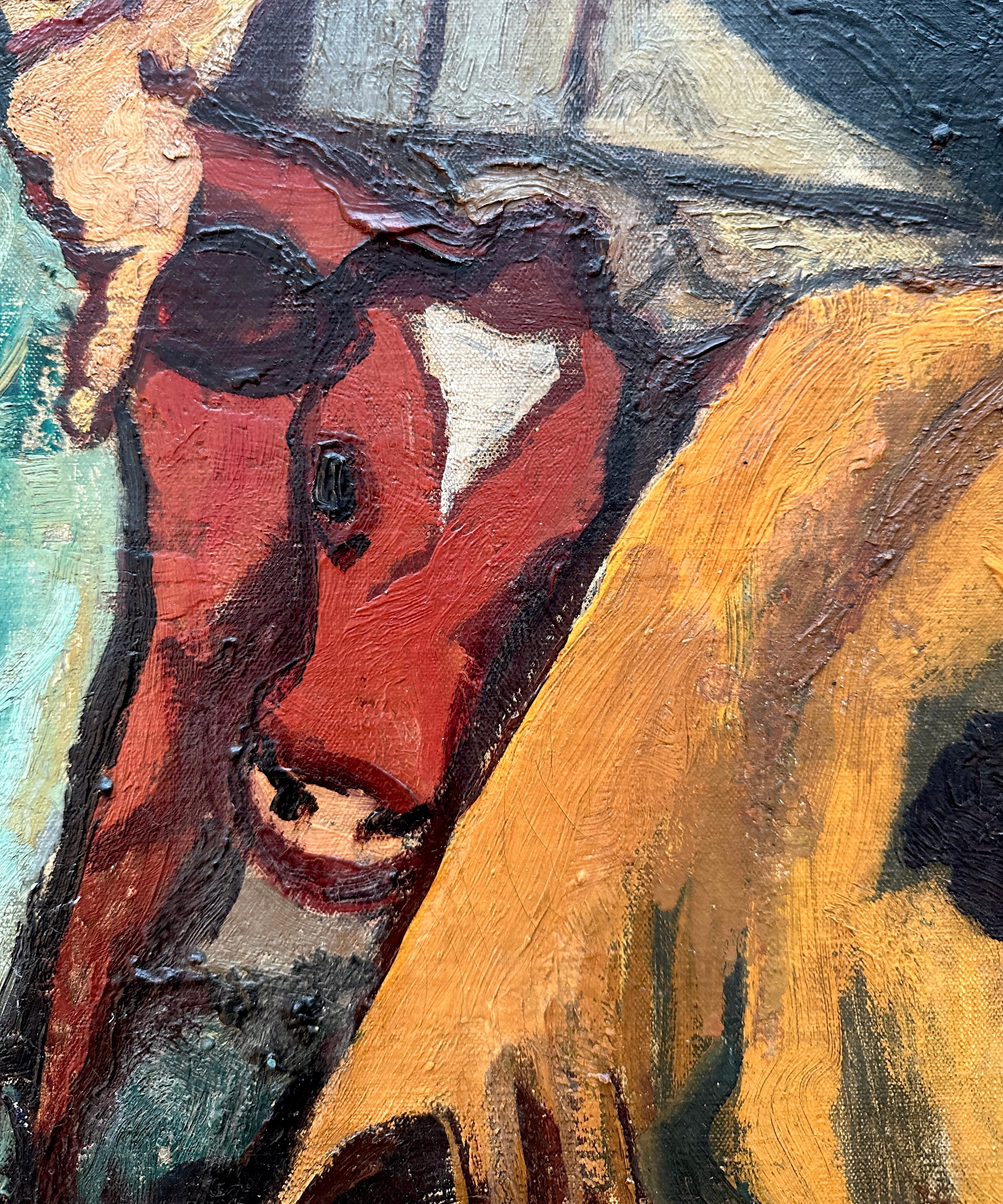 The Happy Farmer peinture à l'huile de Gregorio Prestopino en vente 3