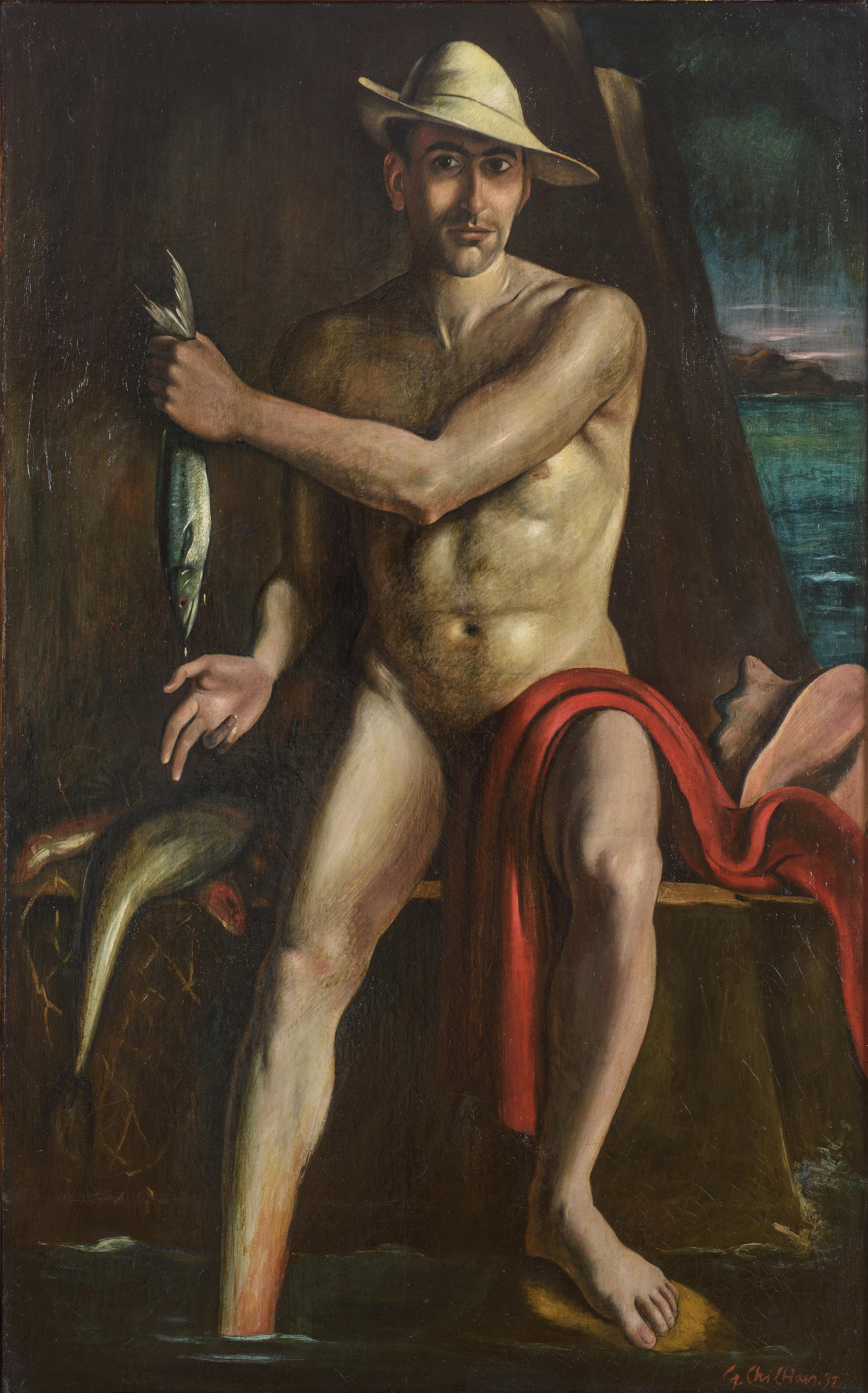 Gregorio Sciltian Nude Painting - Il Pescatore