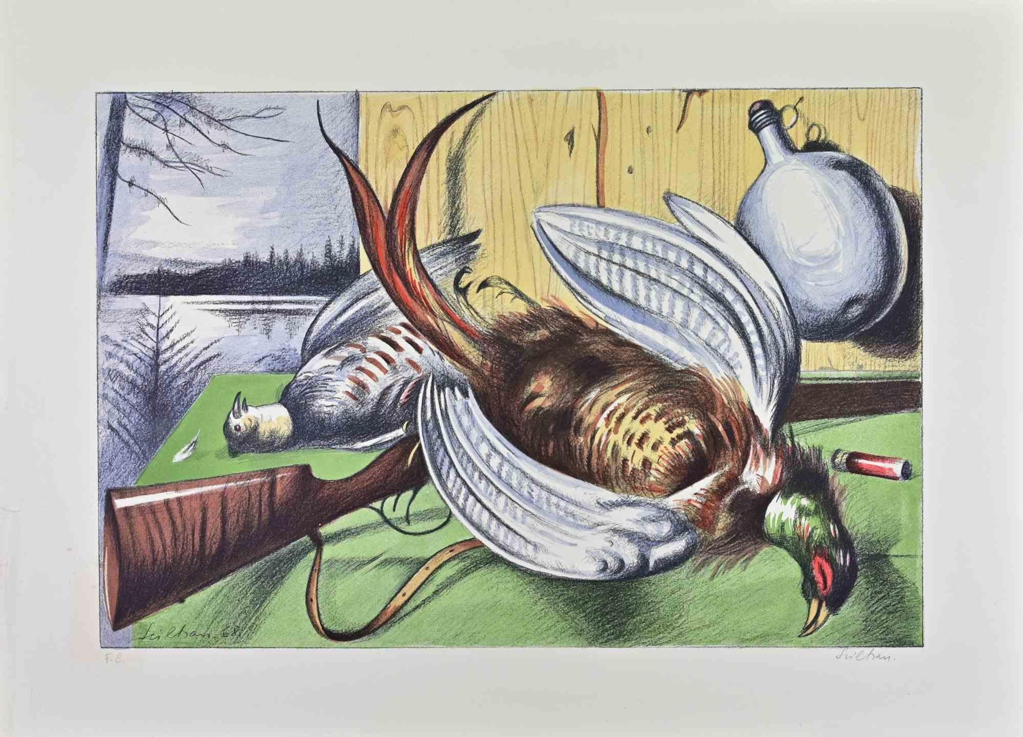 Lithographie réalisée en 1968.

Signée et datée dans la plaque.

Signé à la main au crayon.

Artistics Proof.

Dimension de l'image cm. 38x56.

Très bon état.



Gregorio Sciltian

(Nakhitchevan-sur-le-Don 1900 - Rome 1985)

Gregorio Sciltian est un