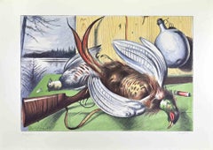 After the Hunt - Lithograph by Gregorio Sciltian - 1968